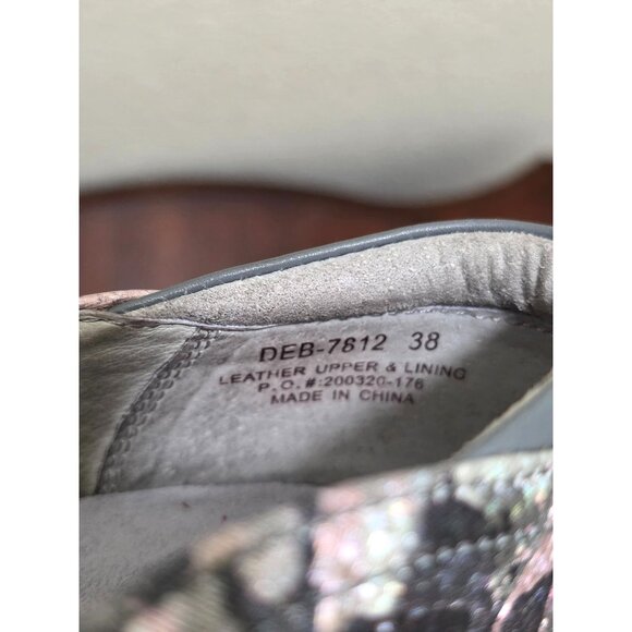 Alegria Debra Clog Leather Pink/Black Floral Slip-On Shoes Size 38 US 8 - Picture 9 of 9